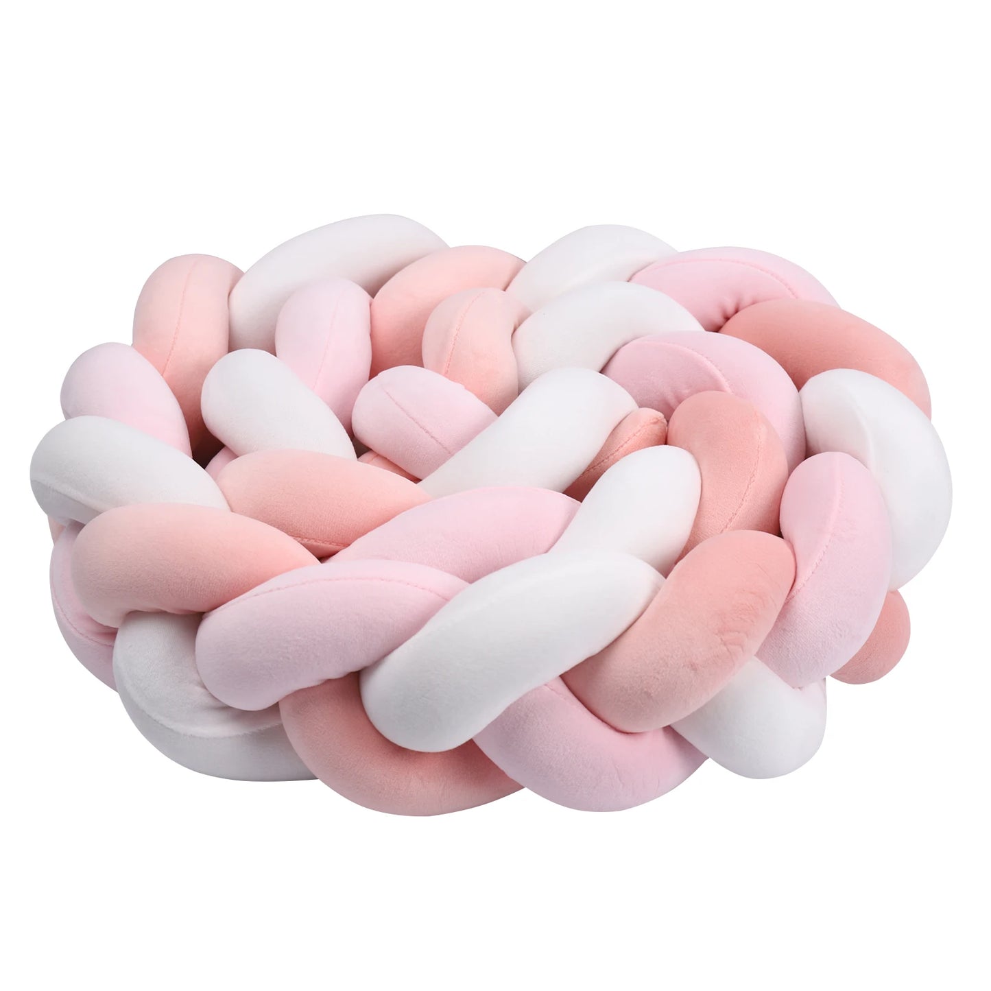 1M/2M/3M/4M Braid Baby Bed Bumper Infant Cradle Cot Protector Plush Pillow Cushion Crib Anti-collision Room Decor Bumper