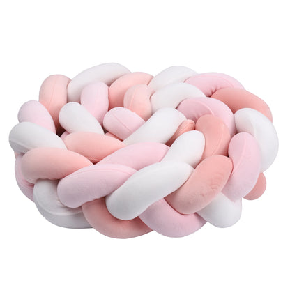 1M/2M/3M/4M Braid Baby Bed Bumper Infant Cradle Cot Protector Plush Pillow Cushion Crib Anti-collision Room Decor Bumper