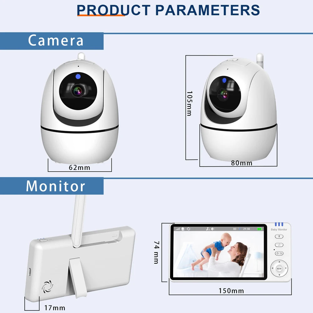 HappyMum™ Smart Baby Monitor with HD Video & Night Vision