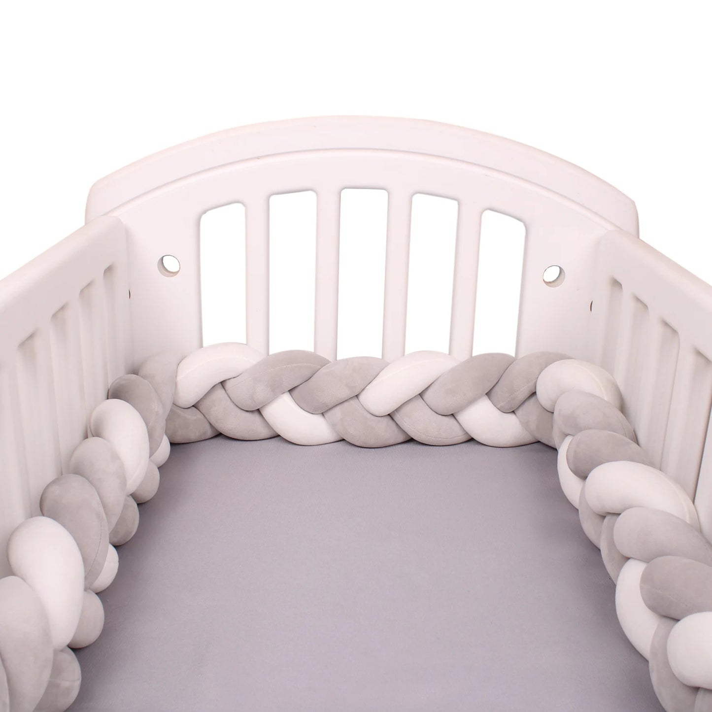 1M/2M/3M/4M Braid Baby Bed Bumper Infant Cradle Cot Protector Plush Pillow Cushion Crib Anti-collision Room Decor Bumper