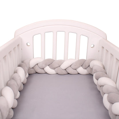 1M/2M/3M/4M Braid Baby Bed Bumper Infant Cradle Cot Protector Plush Pillow Cushion Crib Anti-collision Room Decor Bumper
