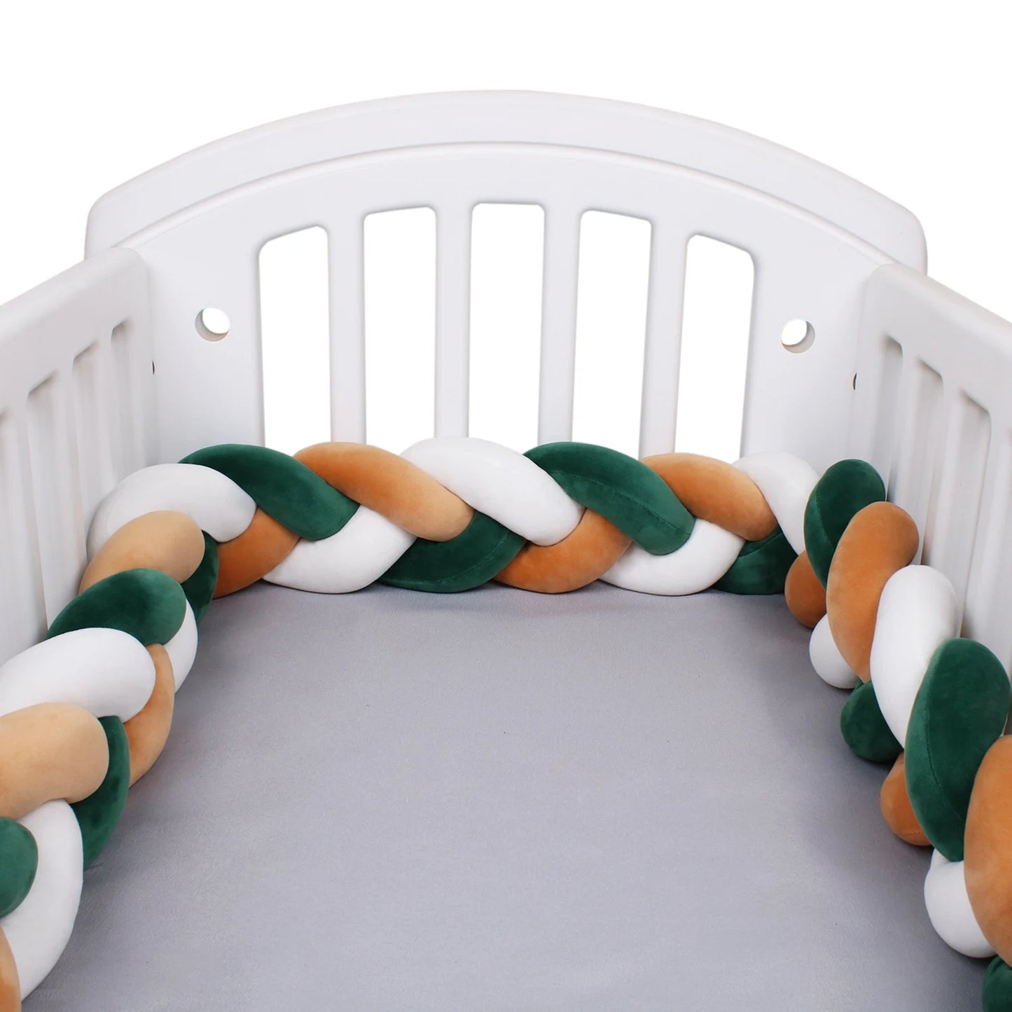1M/2M/3M/4M Braid Baby Bed Bumper Infant Cradle Cot Protector Plush Pillow Cushion Crib Anti-collision Room Decor Bumper
