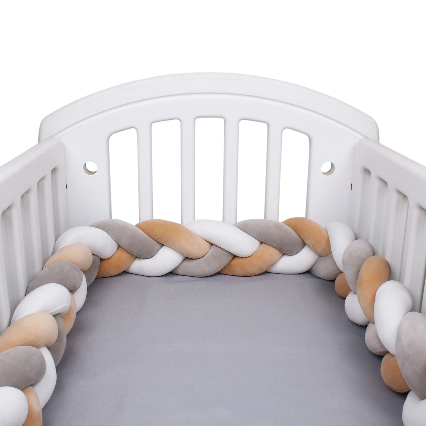1M/2M/3M/4M Braid Baby Bed Bumper Infant Cradle Cot Protector Plush Pillow Cushion Crib Anti-collision Room Decor Bumper