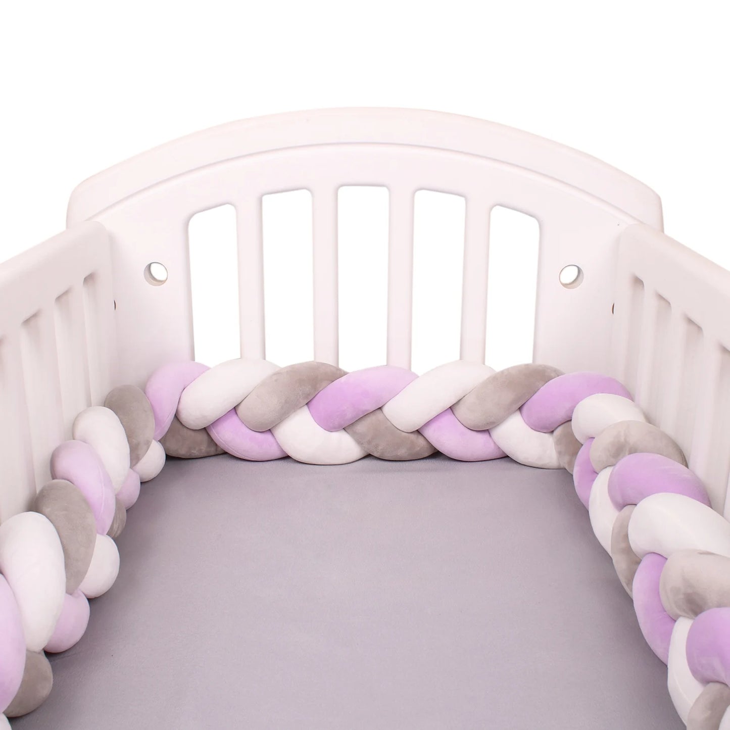 1M/2M/3M/4M Braid Baby Bed Bumper Infant Cradle Cot Protector Plush Pillow Cushion Crib Anti-collision Room Decor Bumper