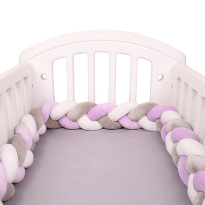 1M/2M/3M/4M Braid Baby Bed Bumper Infant Cradle Cot Protector Plush Pillow Cushion Crib Anti-collision Room Decor Bumper