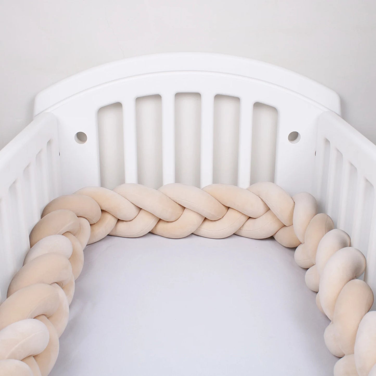 1M/2M/3M/4M Braid Baby Bed Bumper Infant Cradle Cot Protector Plush Pillow Cushion Crib Anti-collision Room Decor Bumper