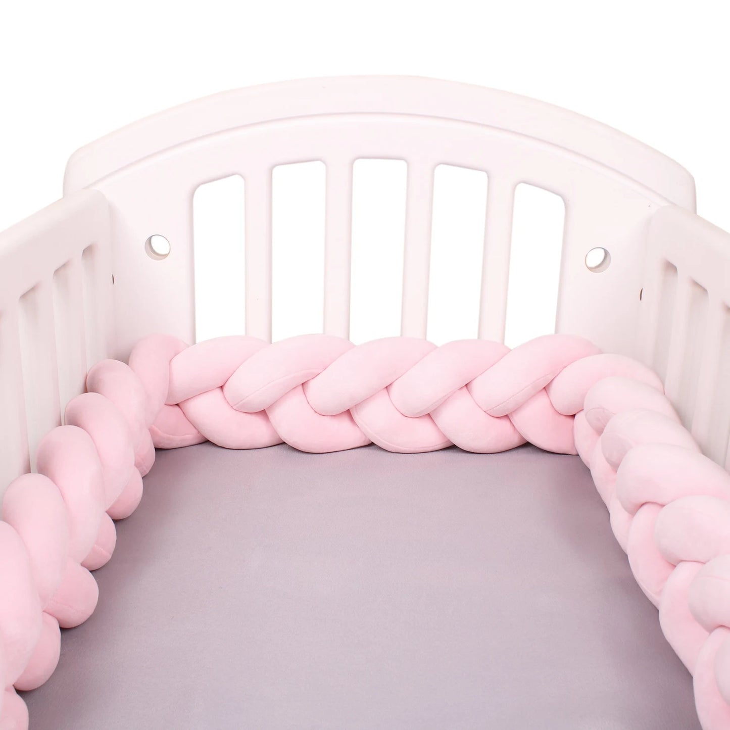 1M/2M/3M/4M Braid Baby Bed Bumper Infant Cradle Cot Protector Plush Pillow Cushion Crib Anti-collision Room Decor Bumper