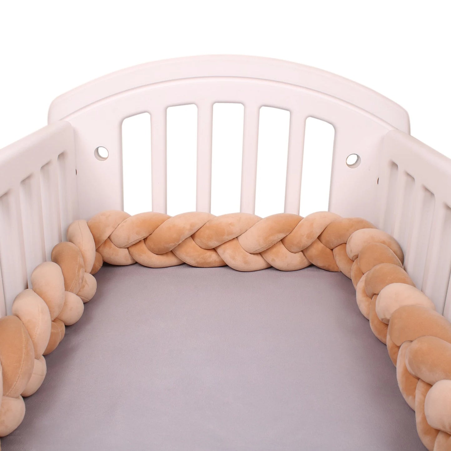 1M/2M/3M/4M Braid Baby Bed Bumper Infant Cradle Cot Protector Plush Pillow Cushion Crib Anti-collision Room Decor Bumper