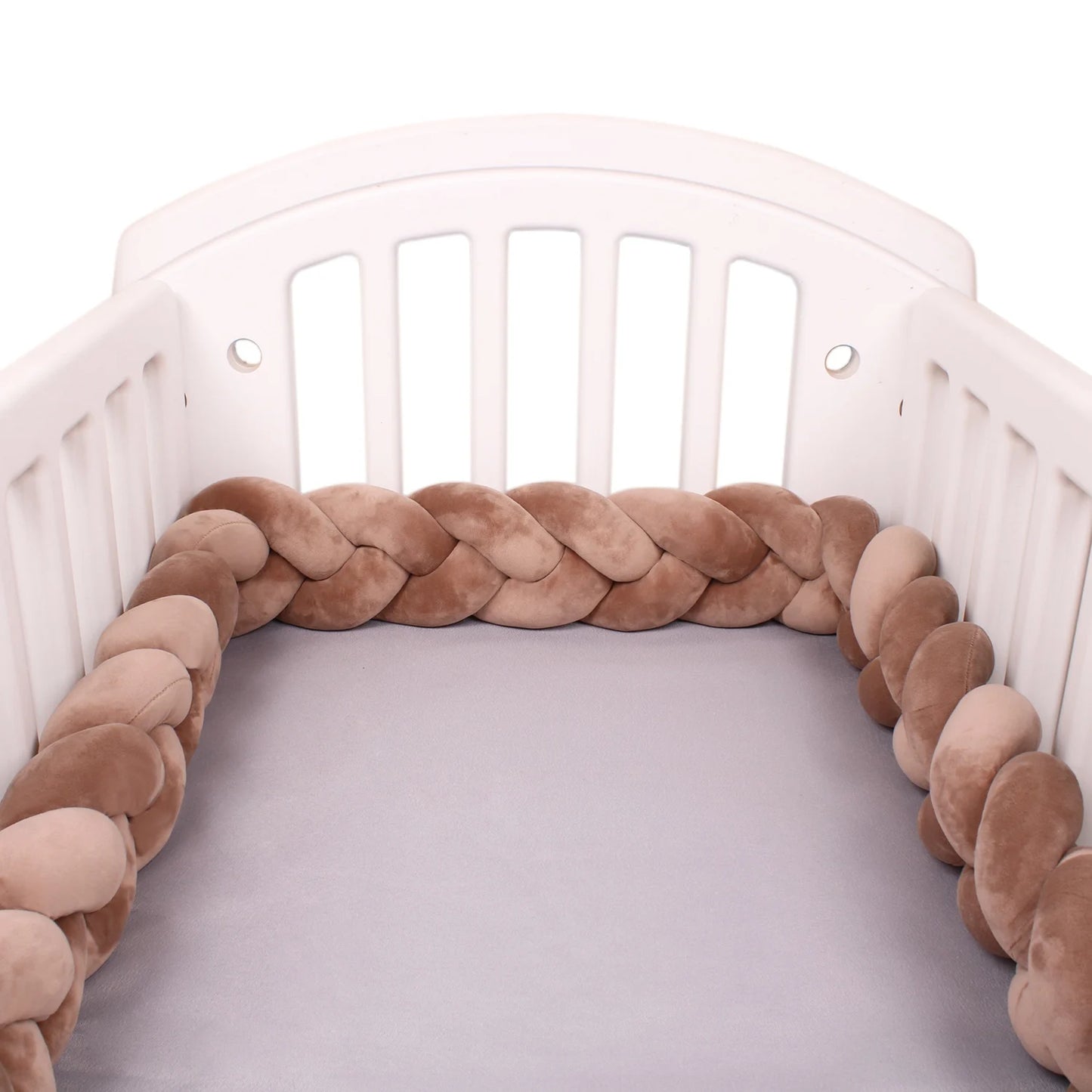 1M/2M/3M/4M Braid Baby Bed Bumper Infant Cradle Cot Protector Plush Pillow Cushion Crib Anti-collision Room Decor Bumper
