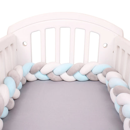 1M/2M/3M/4M Braid Baby Bed Bumper Infant Cradle Cot Protector Plush Pillow Cushion Crib Anti-collision Room Decor Bumper