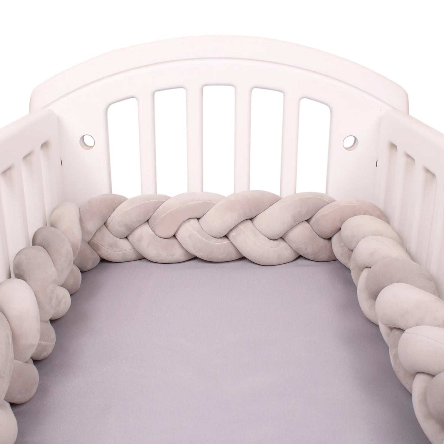 1M/2M/3M/4M Braid Baby Bed Bumper Infant Cradle Cot Protector Plush Pillow Cushion Crib Anti-collision Room Decor Bumper