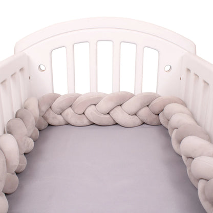 1M/2M/3M/4M Braid Baby Bed Bumper Infant Cradle Cot Protector Plush Pillow Cushion Crib Anti-collision Room Decor Bumper