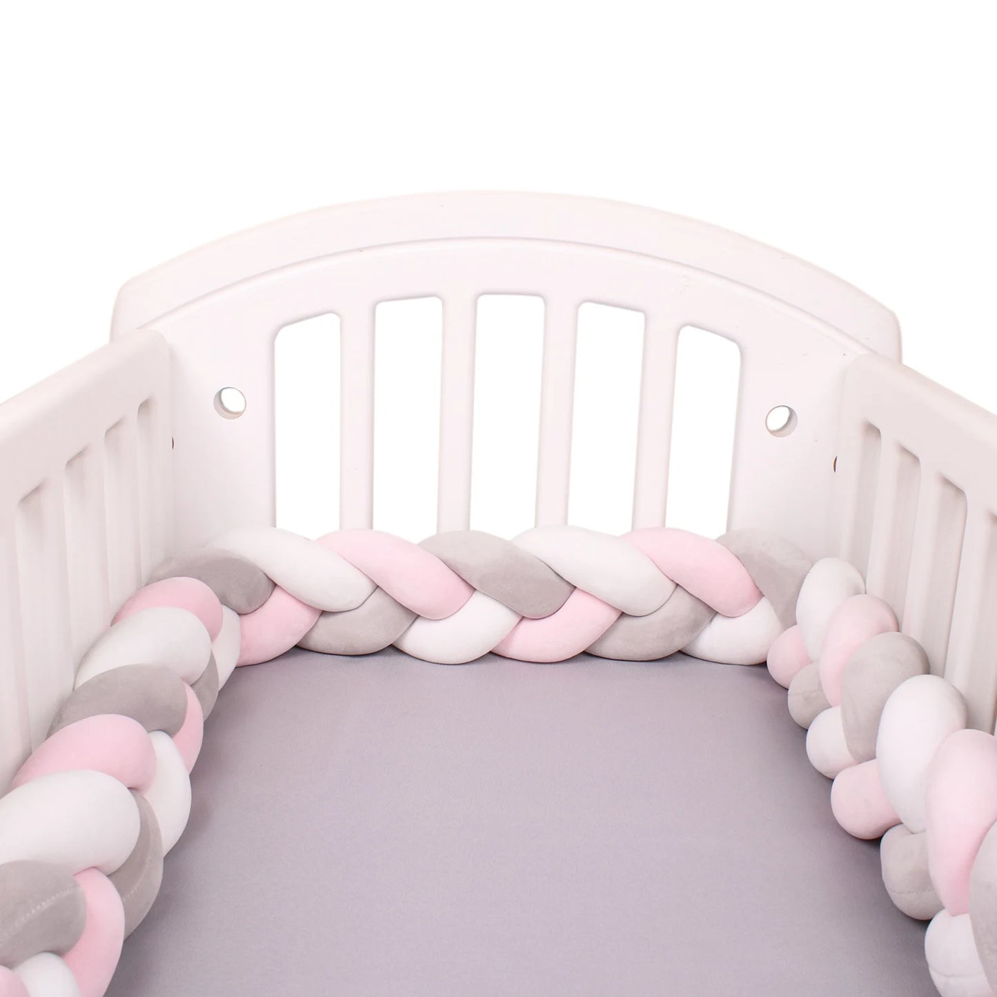 1M/2M/3M/4M Braid Baby Bed Bumper Infant Cradle Cot Protector Plush Pillow Cushion Crib Anti-collision Room Decor Bumper