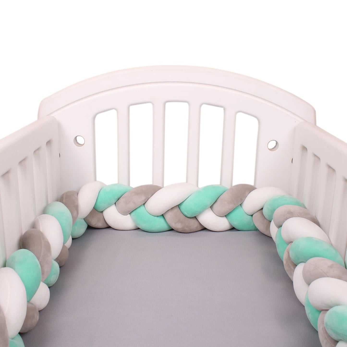 1M/2M/3M/4M Braid Baby Bed Bumper Infant Cradle Cot Protector Plush Pillow Cushion Crib Anti-collision Room Decor Bumper