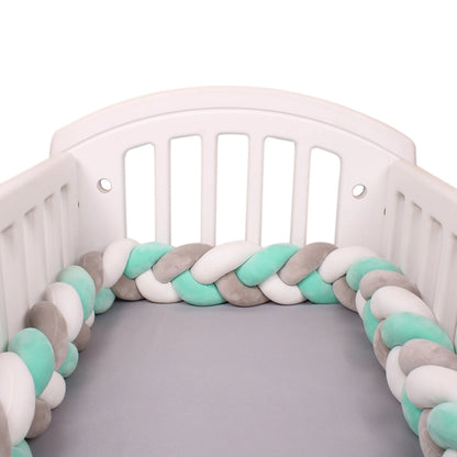1M/2M/3M/4M Braid Baby Bed Bumper Infant Cradle Cot Protector Plush Pillow Cushion Crib Anti-collision Room Decor Bumper