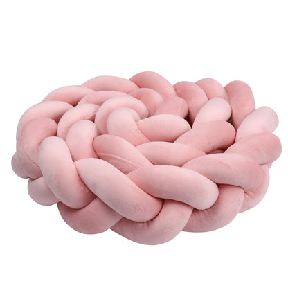 1M/2M/3M/4M Braid Baby Bed Bumper Infant Cradle Cot Protector Plush Pillow Cushion Crib Anti-collision Room Decor Bumper