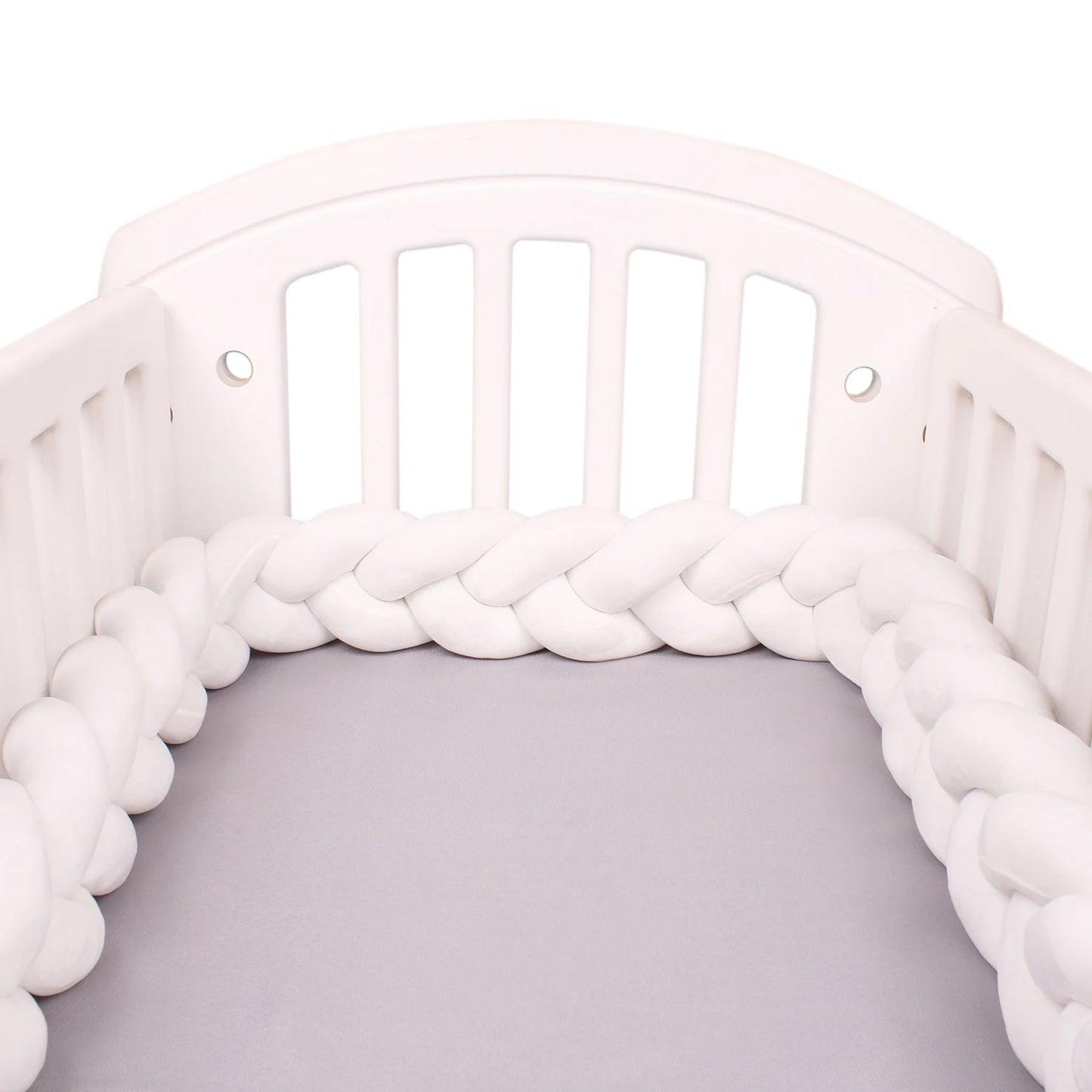 1M/2M/3M/4M Braid Baby Bed Bumper Infant Cradle Cot Protector Plush Pillow Cushion Crib Anti-collision Room Decor Bumper
