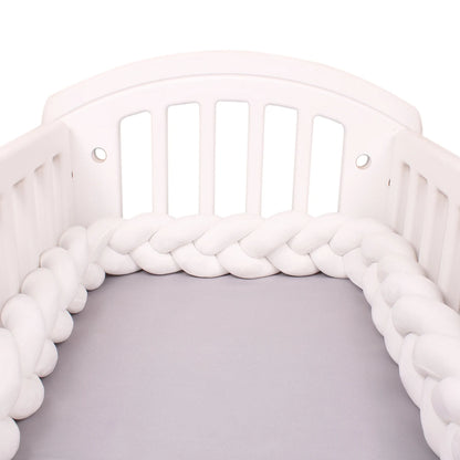 1M/2M/3M/4M Braid Baby Bed Bumper Infant Cradle Cot Protector Plush Pillow Cushion Crib Anti-collision Room Decor Bumper