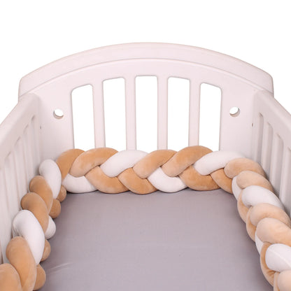1M/2M/3M/4M Braid Baby Bed Bumper Infant Cradle Cot Protector Plush Pillow Cushion Crib Anti-collision Room Decor Bumper